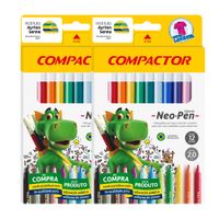 Kit Hidrocor Compactor Neopen Gig com 24 Cores Kit080